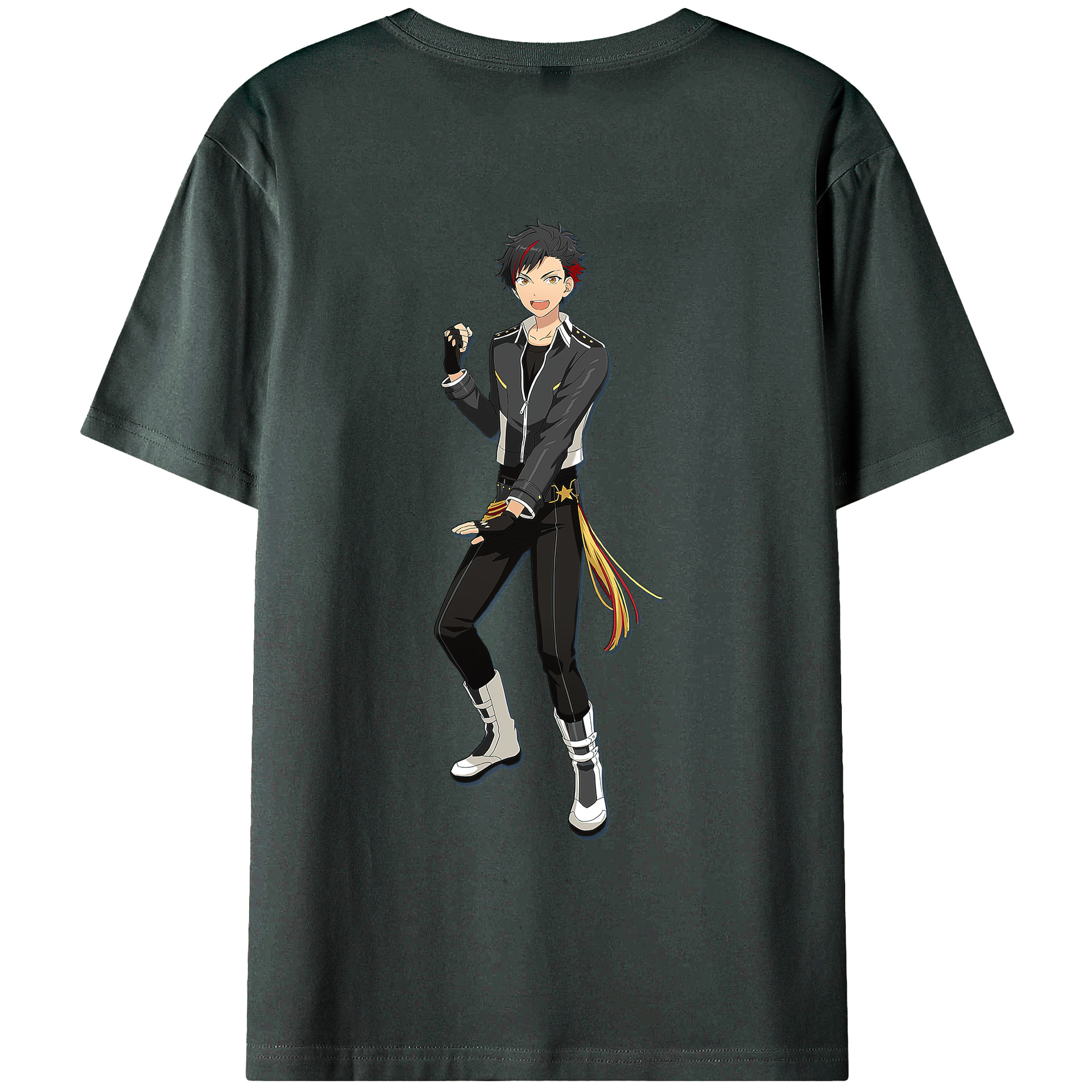 （画像用） あんさんぶるスターズ! Ensemble Stars 綿100％ メンズ半袖Tシャツ（バックプリント） 通気性